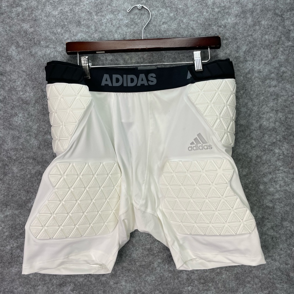 Adidas Alphaskin PAD 5G Shorts Mens 2XL White Padded Compression